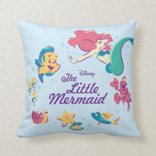 The Little Mermaid & the Sea Throw Pillow
