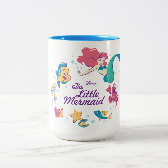 The Little Mermaid & the Sea Two-Tone Coffee Mug (Center)