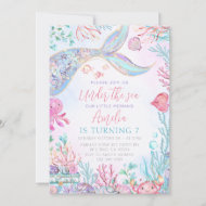 The Little Mermaid Under the Sea Birthday  Invitation