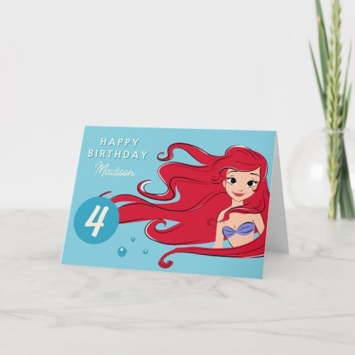 The Little Mermaid  Under the Sea Girls Birthday Card