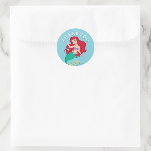 The Little Mermaid  Under the Sea Girls Birthday Classic Round Sticker