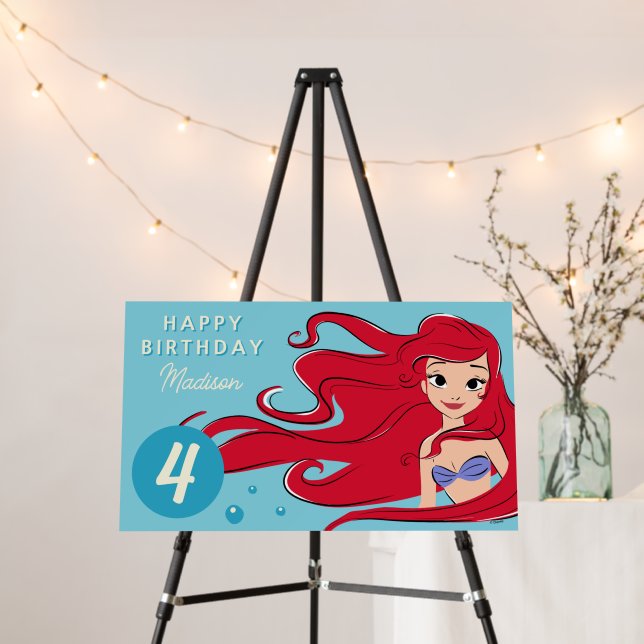 The Little Mermaid | Under the Sea Girls Birthday Foam Board (In Situ (Stand))