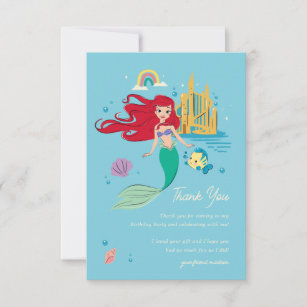 The Little Mermaid   Under the Sea Girls Birthday Invitation