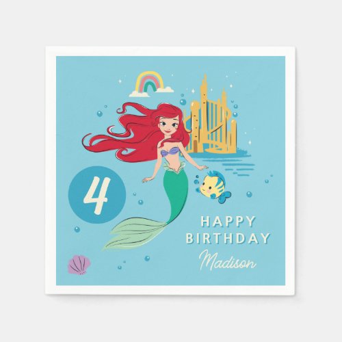 The Little Mermaid  Under the Sea Girls Birthday Napkins
