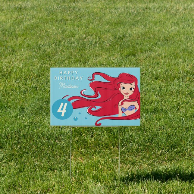 The Little Mermaid | Under the Sea Girls Birthday Sign (Insitu)