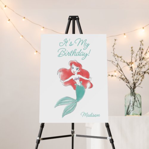 The Little Mermaid  Watercolor Birthday Foam Board