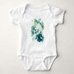 The Little Mermaid Watercolor Silhouette Baby Bodysuit