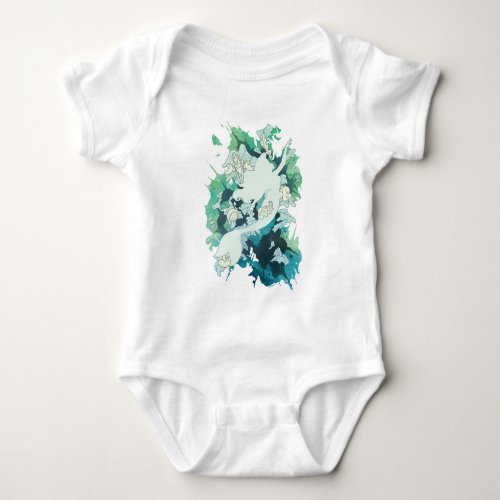 The Little Mermaid Watercolor Silhouette Baby Bodysuit