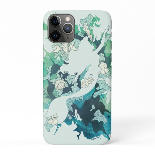 The Little Mermaid Watercolor Silhouette iPhone 11 Pro Case