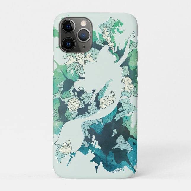 The Little Mermaid Watercolor Silhouette Case-Mate iPhone Case (Back)
