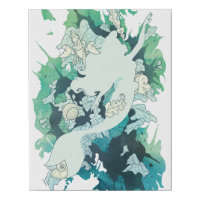The Little Mermaid Watercolor Silhouette