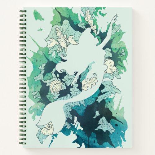 The Little Mermaid Watercolor Silhouette Notebook