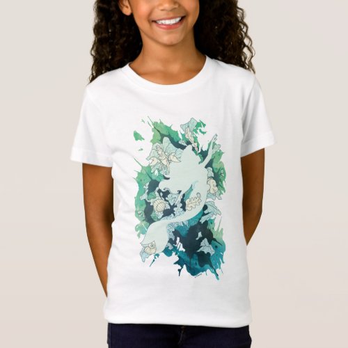 The Little Mermaid Watercolor Silhouette T_Shirt