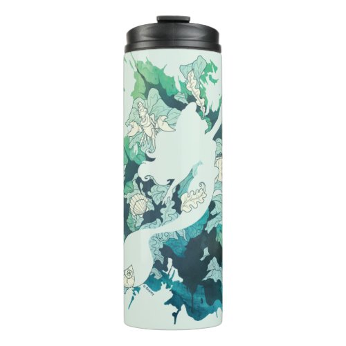 The Little Mermaid Watercolor Silhouette Thermal Tumbler