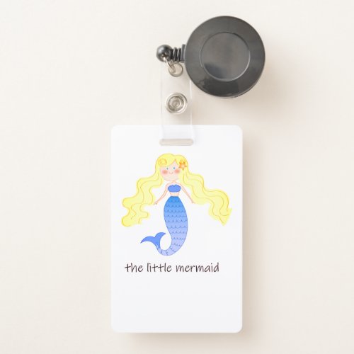 The little mermaid with stars pattern badge