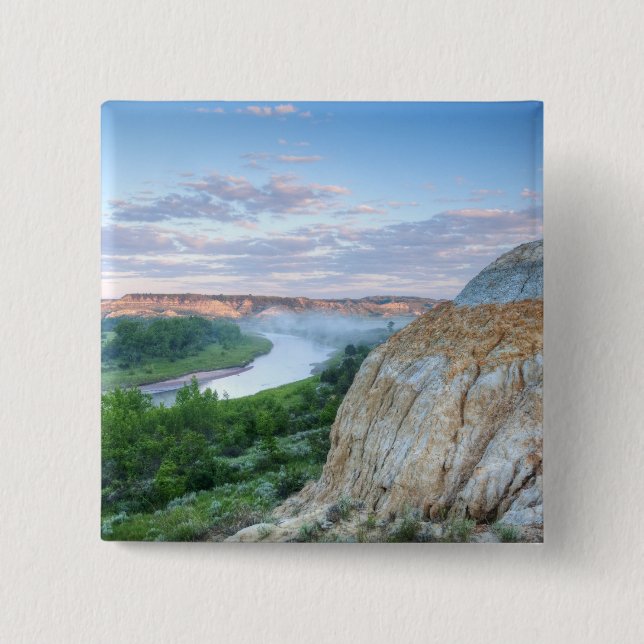 The Little Missouri River at the Little Pinback Button (Front)