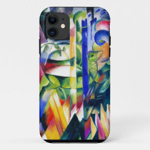 The Little Mountain Goats painting by Franz Marc iPhone 11 Case