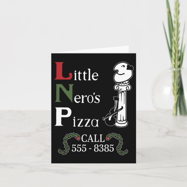 The Little Nero's Pizza Christmas  Card (Front)