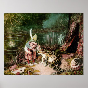 The Little Old Man of the Woods Mural Vintage Poster