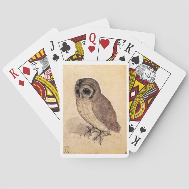 The Little Owl  by Albrecht Durer 1506  public dom Poker Cards (Back)