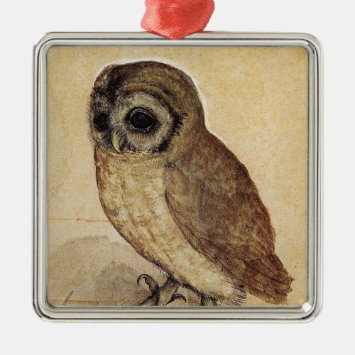 The Little Owl by Albrecht Durer Metal Ornament