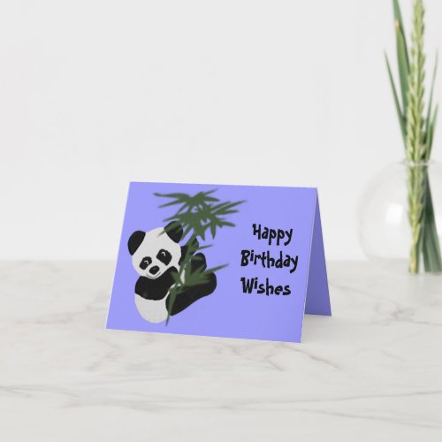 The Little Panda Birthday Wishes Card