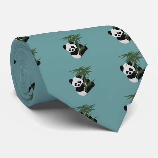 The Little Panda Neck Tie (Rolled)