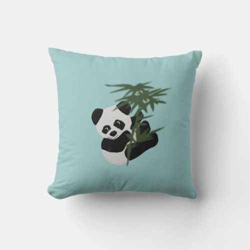 The Little Panda Throw Pillow