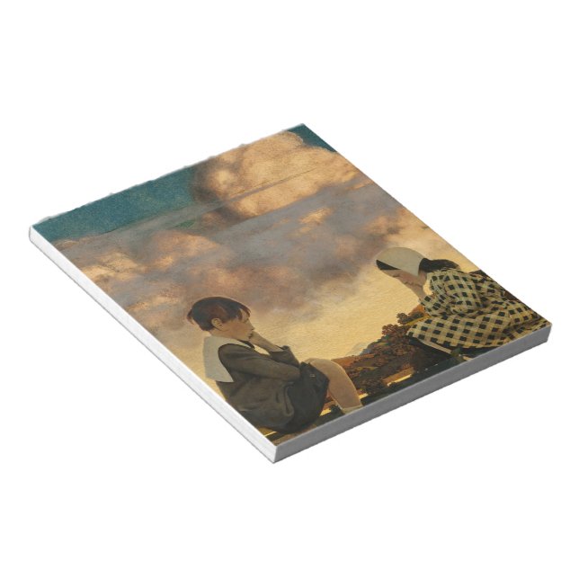 The Little Peach, 1904 by Maxfield Parrish Notepad (Angled)