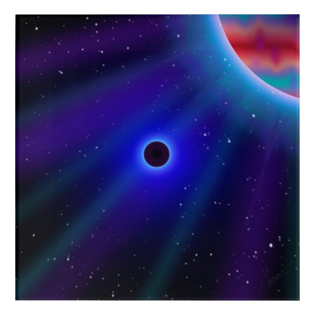 The Little Planet in Outer Space  Acrylic Print (Front)