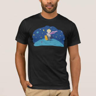 The Little Prince Golden Crown Rose Handkerchief T-Shirt