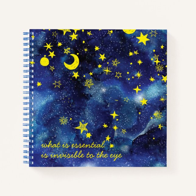 The Little Prince Quote and Stars Notebook (Front)