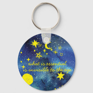 The Little Prince Quote Button Keychain