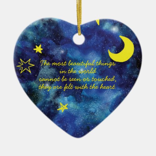 The Little Prince quote ceramic ornament