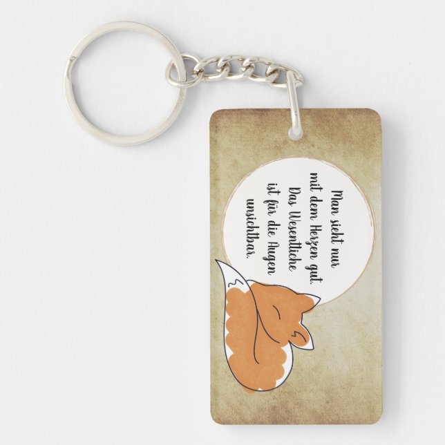 The Little Prince quote Keychain (Front)