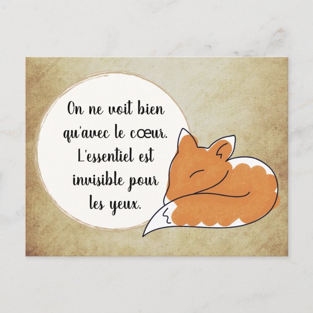 The Little Prince quote Postcard (Front)