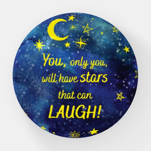 The little Prince Quote with stars  Paperweight