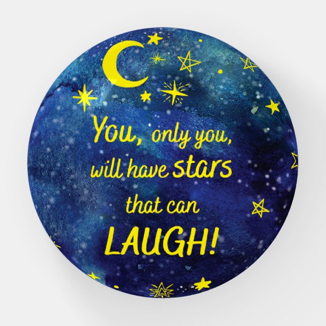 The little Prince Quote with stars  Paperweight (Front)