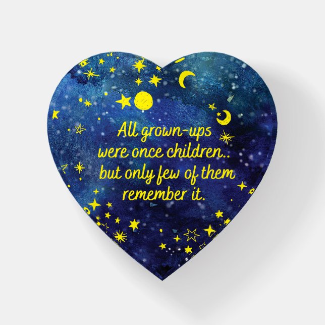 The little Prince Quote with stars  Paperweight (Front)