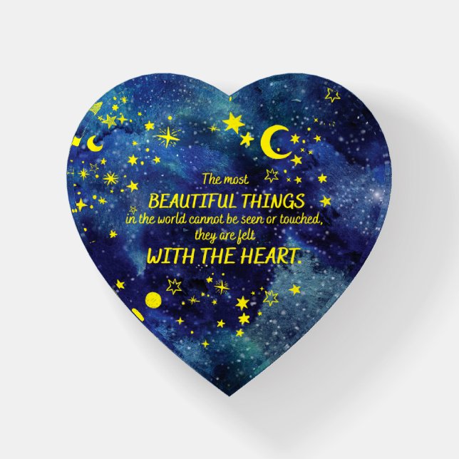 The little Prince Quote with stars Paperweight (Front)