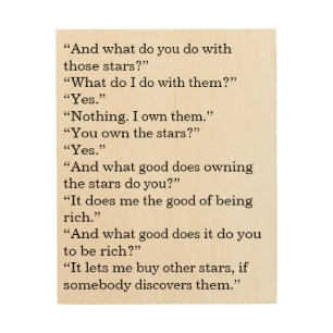 The Little Prince Wood Print