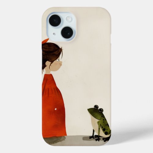 the Little Princess and the Frog iPhone 15 Case