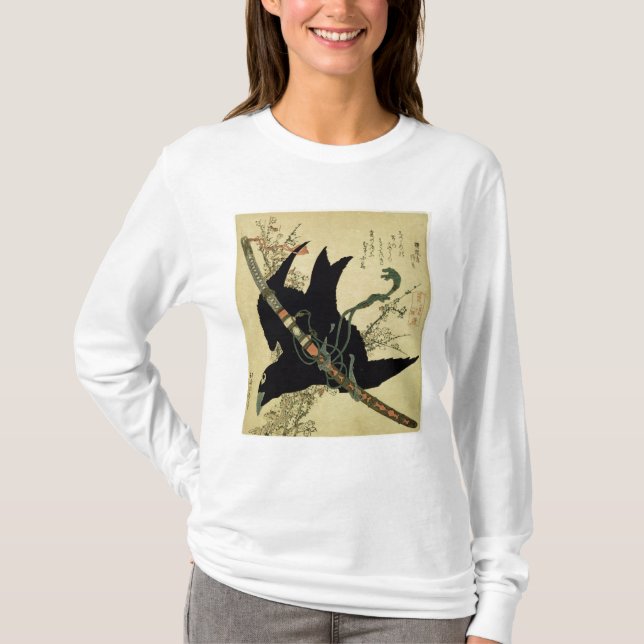The Little Raven with the Minamoto clan sword T-Shirt (Front)