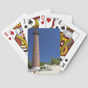 The Little Sable Point Light on Lake Michigan Poker Cards
