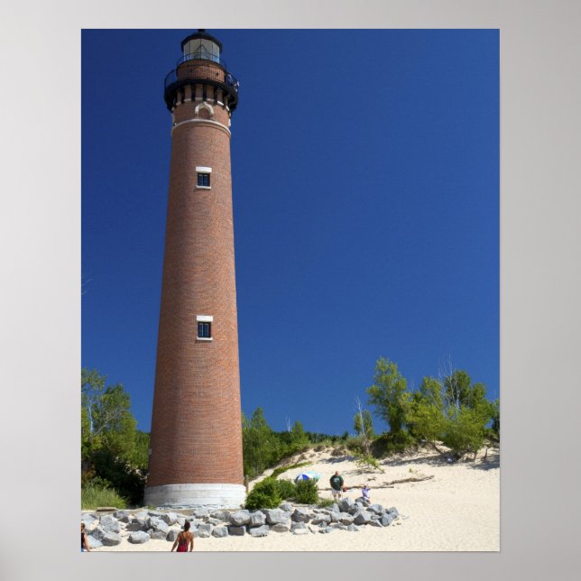 The Little Sable Point Light on Lake Michigan Poster (Front)