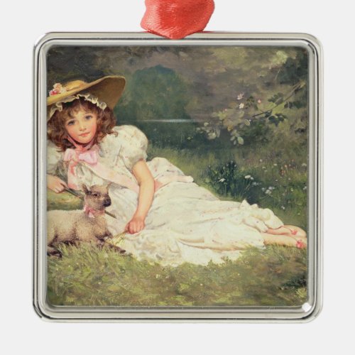 The Little Shepherdess Metal Ornament