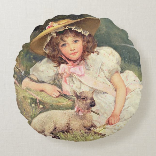 The Little Shepherdess Round Pillow (Front)