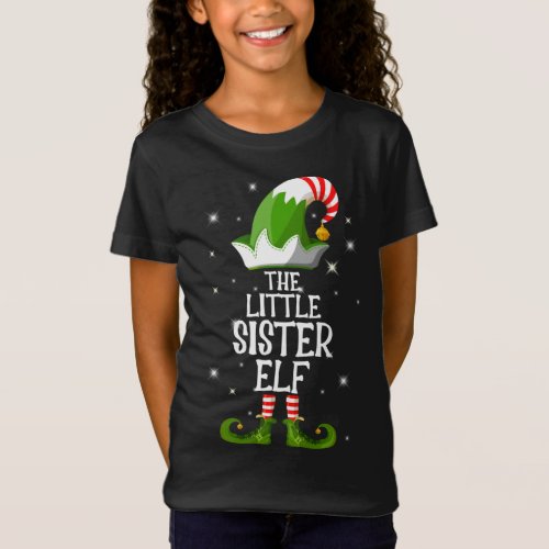 The Little Sister Elf Family Matching Christmas T_Shirt
