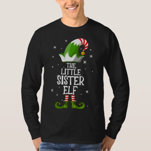 The Little Sister Elf Family Matching Group Christ T_Shirt