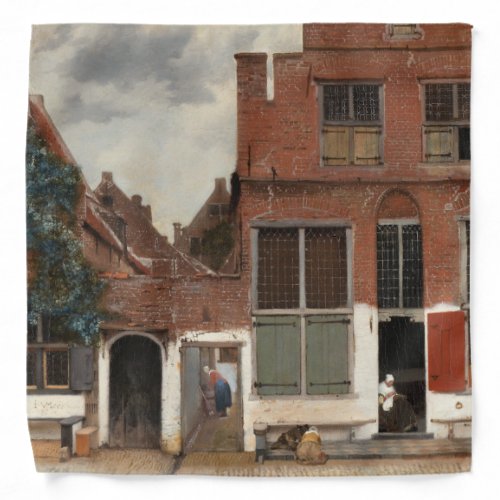 The Little Street by Johannes Vermeer Bandana
